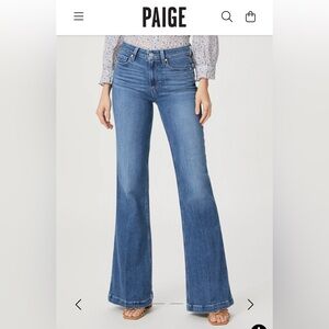 NWOT PAIGE Genevieve Flare Blue Jeans Size 27 high Waist No Flaws